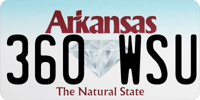 AR license plate 360WSU