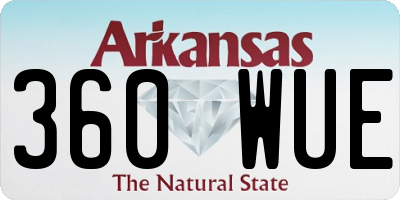 AR license plate 360WUE