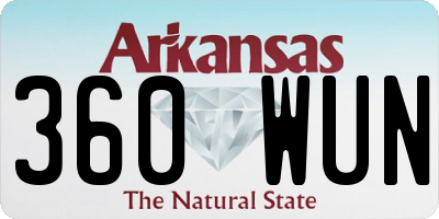 AR license plate 360WUN