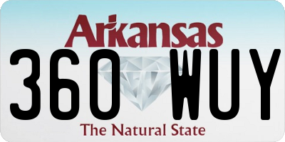 AR license plate 360WUY