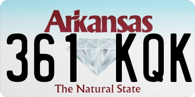 AR license plate 361KQK