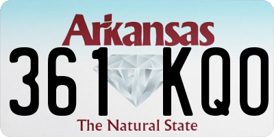AR license plate 361KQO