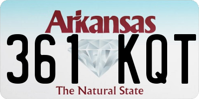 AR license plate 361KQT