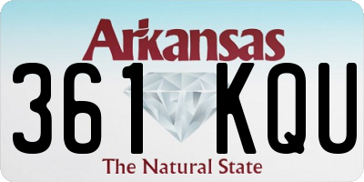 AR license plate 361KQU