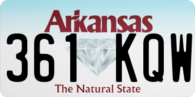 AR license plate 361KQW