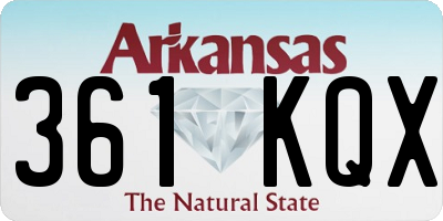 AR license plate 361KQX