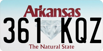 AR license plate 361KQZ