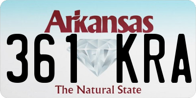 AR license plate 361KRA