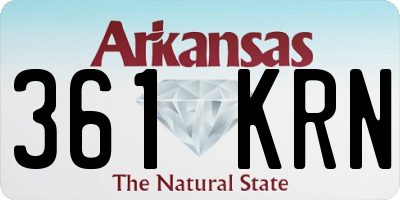 AR license plate 361KRN