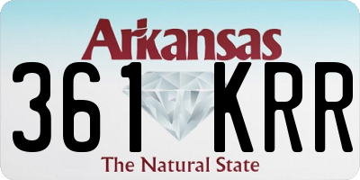 AR license plate 361KRR