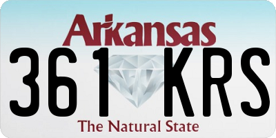 AR license plate 361KRS