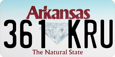 AR license plate 361KRU
