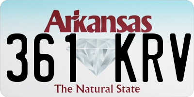AR license plate 361KRV