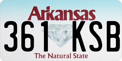 AR license plate 361KSB