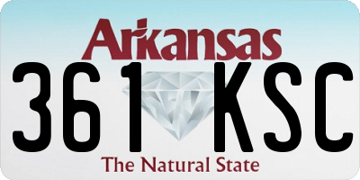 AR license plate 361KSC