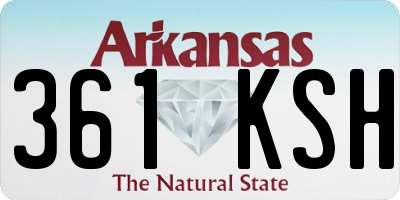 AR license plate 361KSH