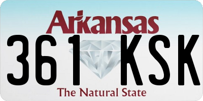 AR license plate 361KSK