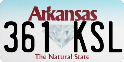 AR license plate 361KSL