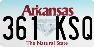 AR license plate 361KSQ