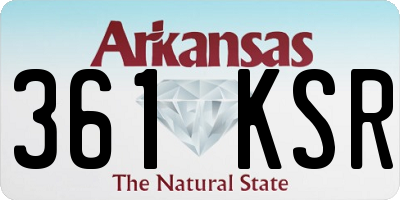 AR license plate 361KSR