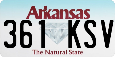 AR license plate 361KSV
