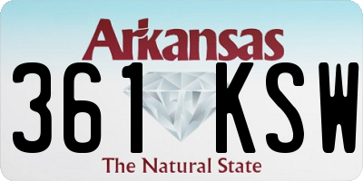 AR license plate 361KSW