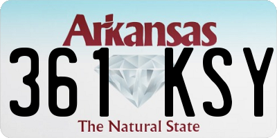 AR license plate 361KSY
