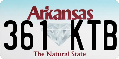 AR license plate 361KTB