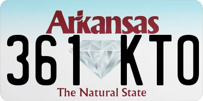 AR license plate 361KTO