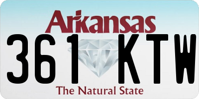 AR license plate 361KTW