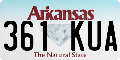 AR license plate 361KUA