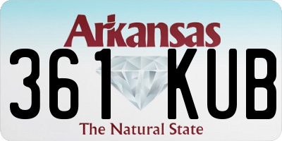 AR license plate 361KUB
