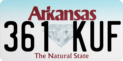 AR license plate 361KUF