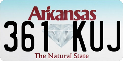 AR license plate 361KUJ