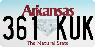 AR license plate 361KUK