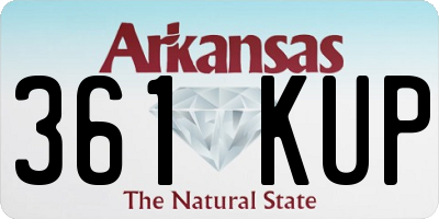 AR license plate 361KUP