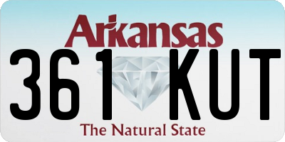 AR license plate 361KUT