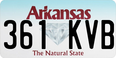 AR license plate 361KVB