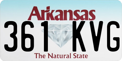 AR license plate 361KVG