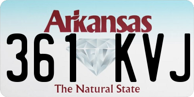 AR license plate 361KVJ