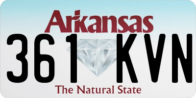 AR license plate 361KVN