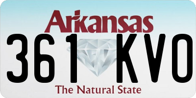 AR license plate 361KVO