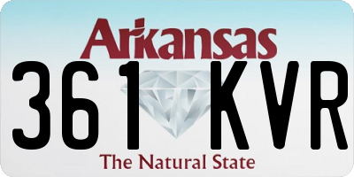 AR license plate 361KVR