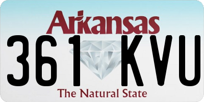 AR license plate 361KVU