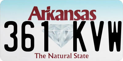 AR license plate 361KVW