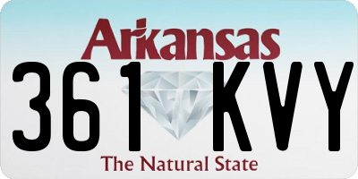AR license plate 361KVY