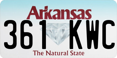 AR license plate 361KWC