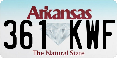 AR license plate 361KWF