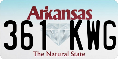 AR license plate 361KWG