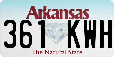 AR license plate 361KWH